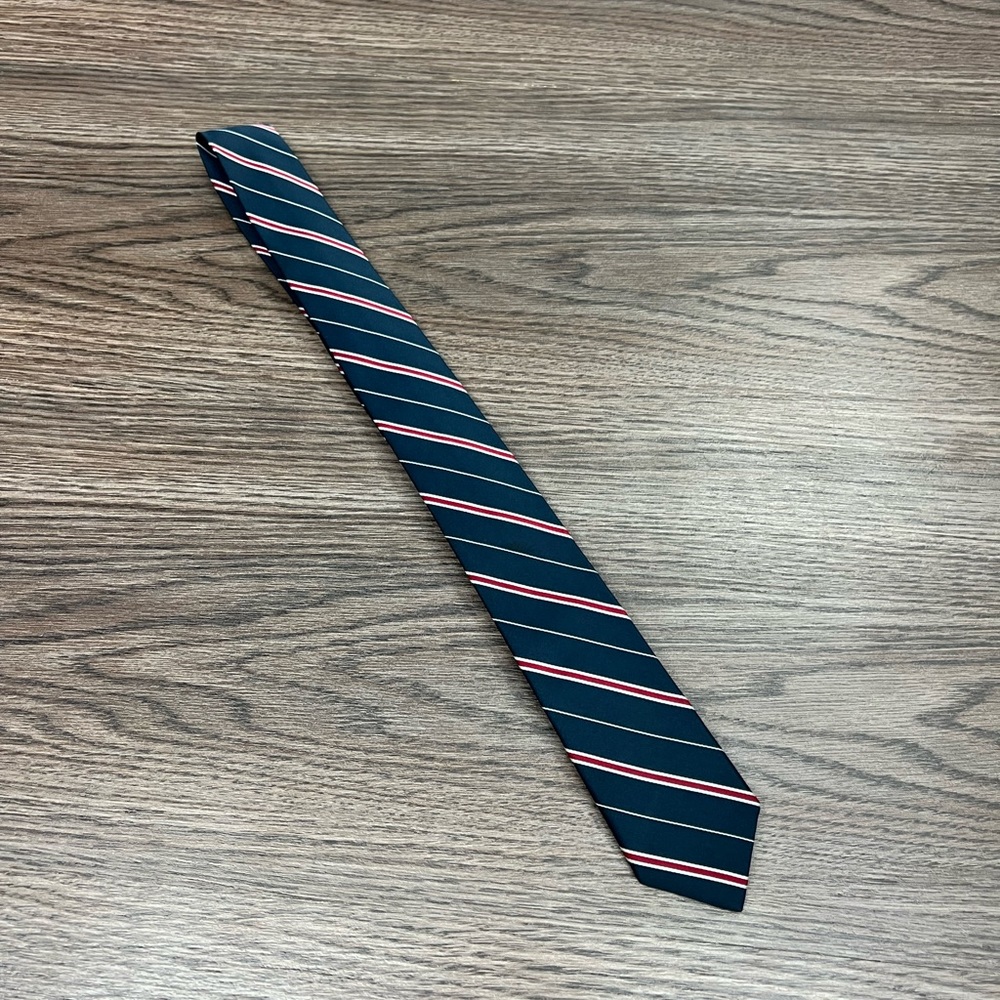 Miko Navy w/ Red & White Stripe Skinny Tie